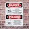 Signmission Chlorine Hazard Area Bilingual Danger Sign, Plastic, 7in W x 10in L, 2PK OS-2PACK-DS-P-710-VS-1067 - alternate 3